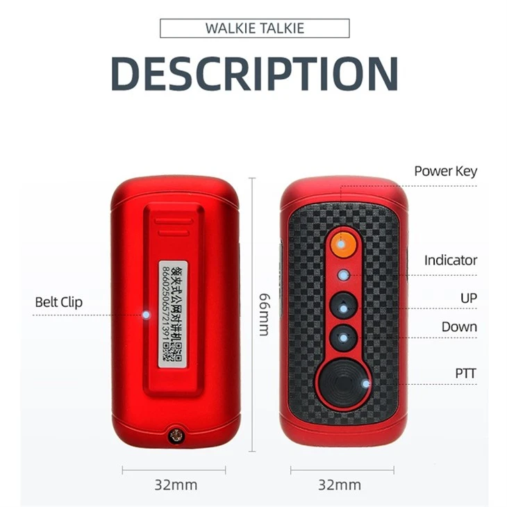 Poc Mini Walkie Talkie With Earpiece